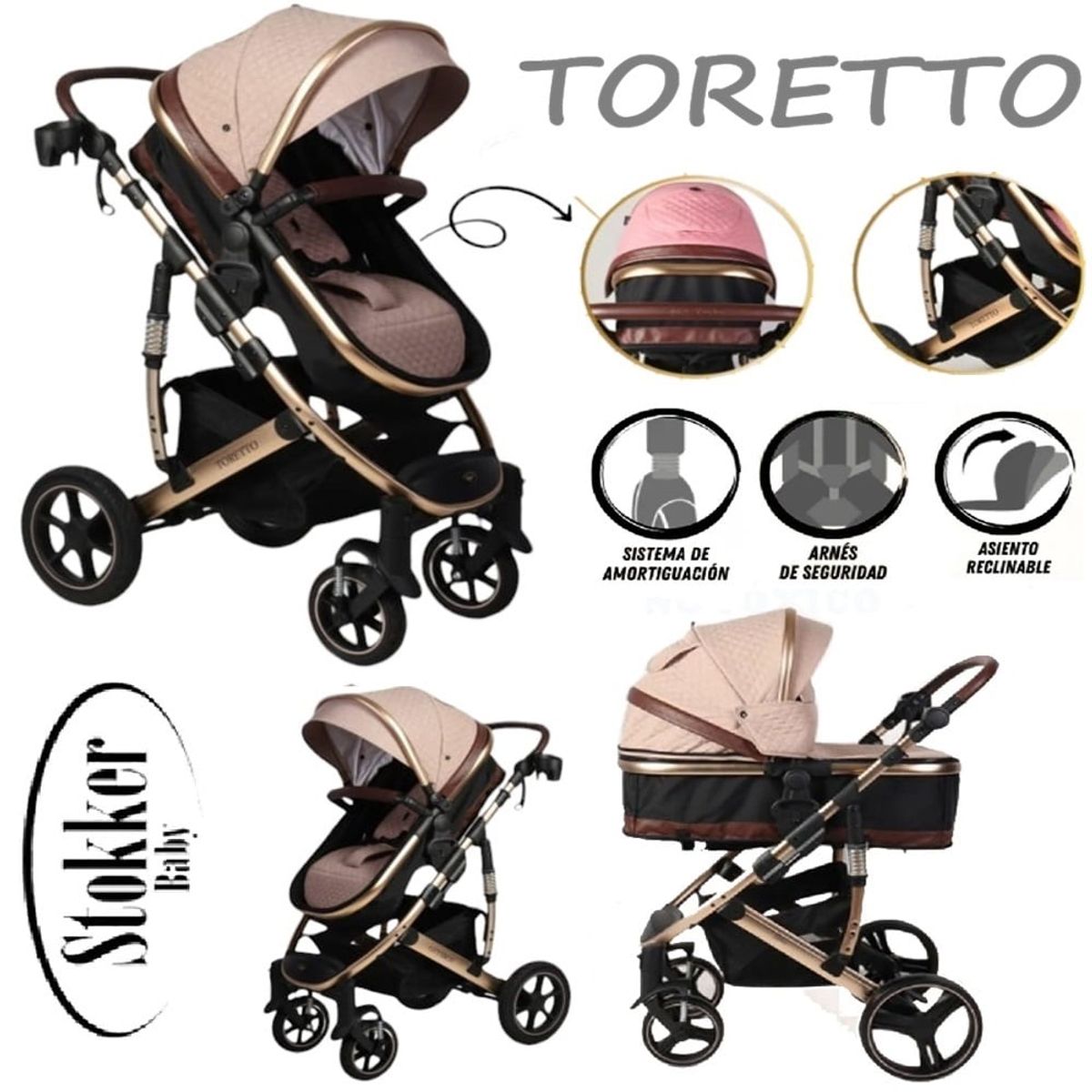 STOKKER BABY - COCHE MOISES TORETTO STOKKER BABY -BEIGE