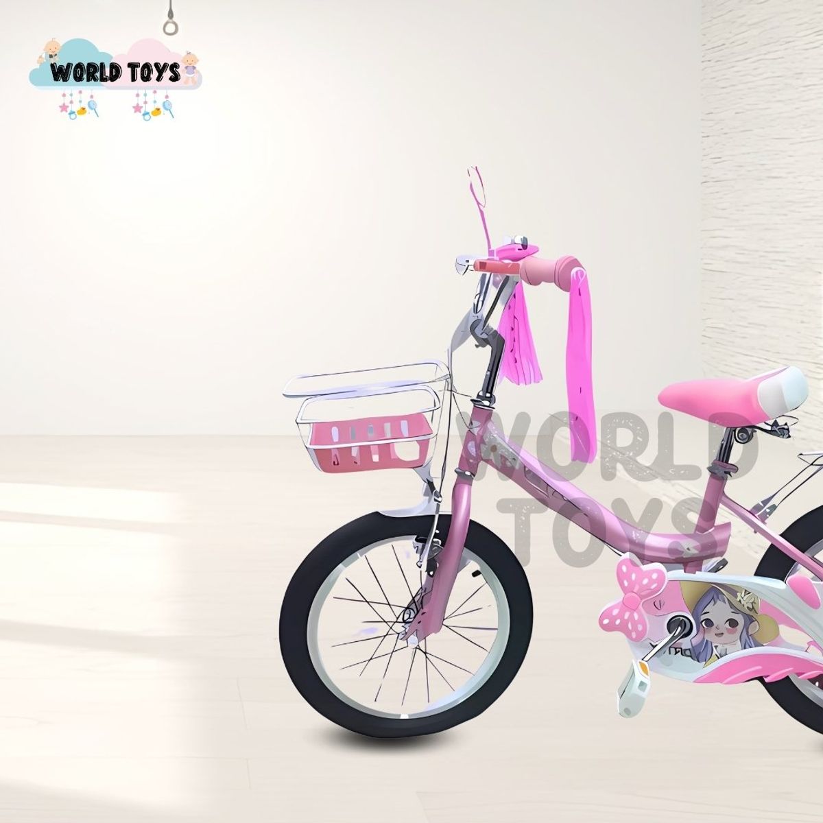 VELOX - Bicicleta Campera con Canasta Aro 16 «CANDY II» Pink