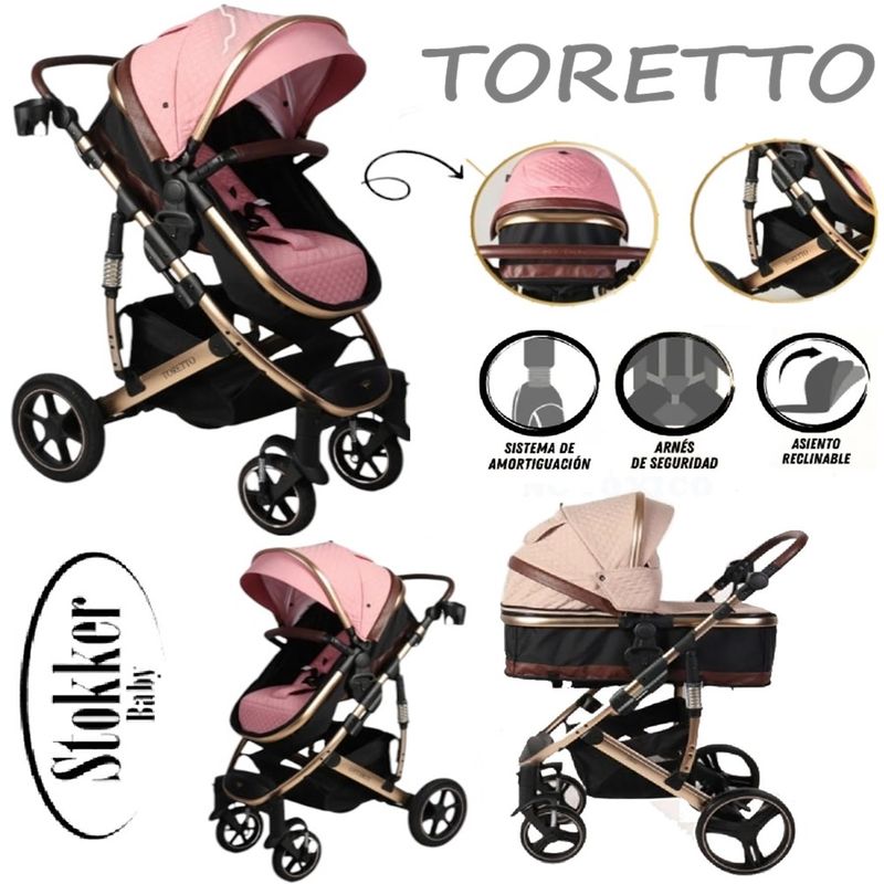 STOKKER BABY - COCHE MOISES TORETTO STOKKER BABY -ROSADO