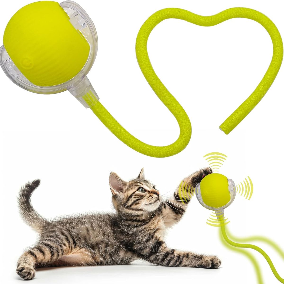 GENERICO - Pelota Interactiva para Gatos con Soga Juguete Inteligente