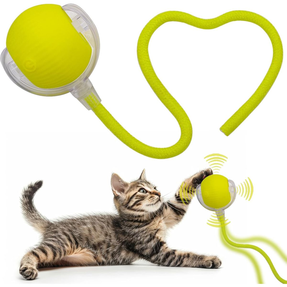 GENERICO - Pelota Interactiva para Gatos con Soga Juguete Inteligente