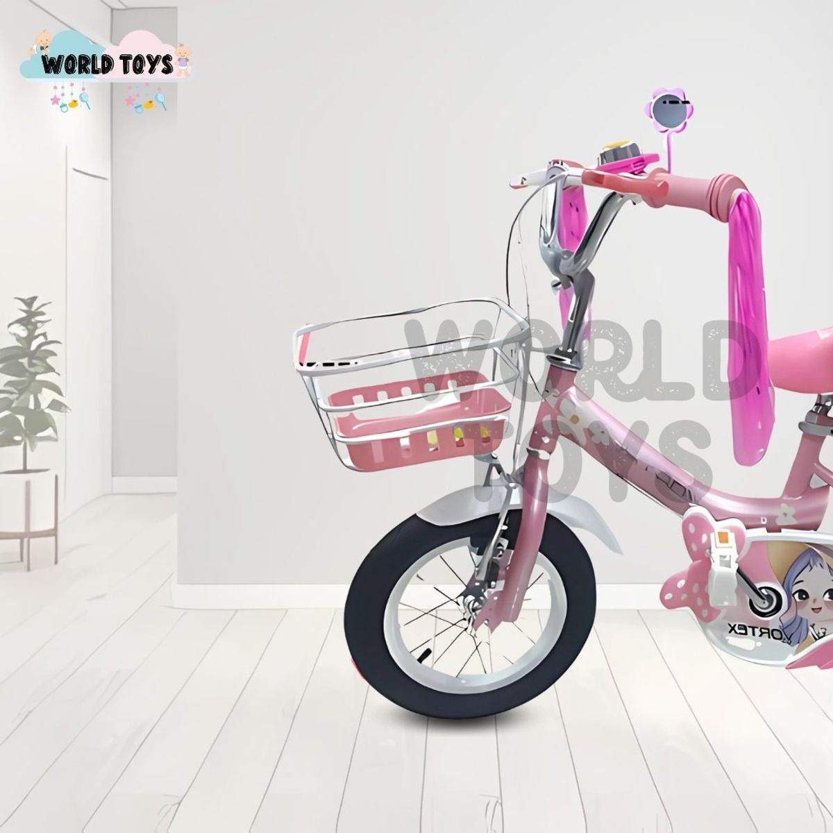 VELOX - Bicicleta Campera con Canasta Aro 12 «CANDY III» Pink
