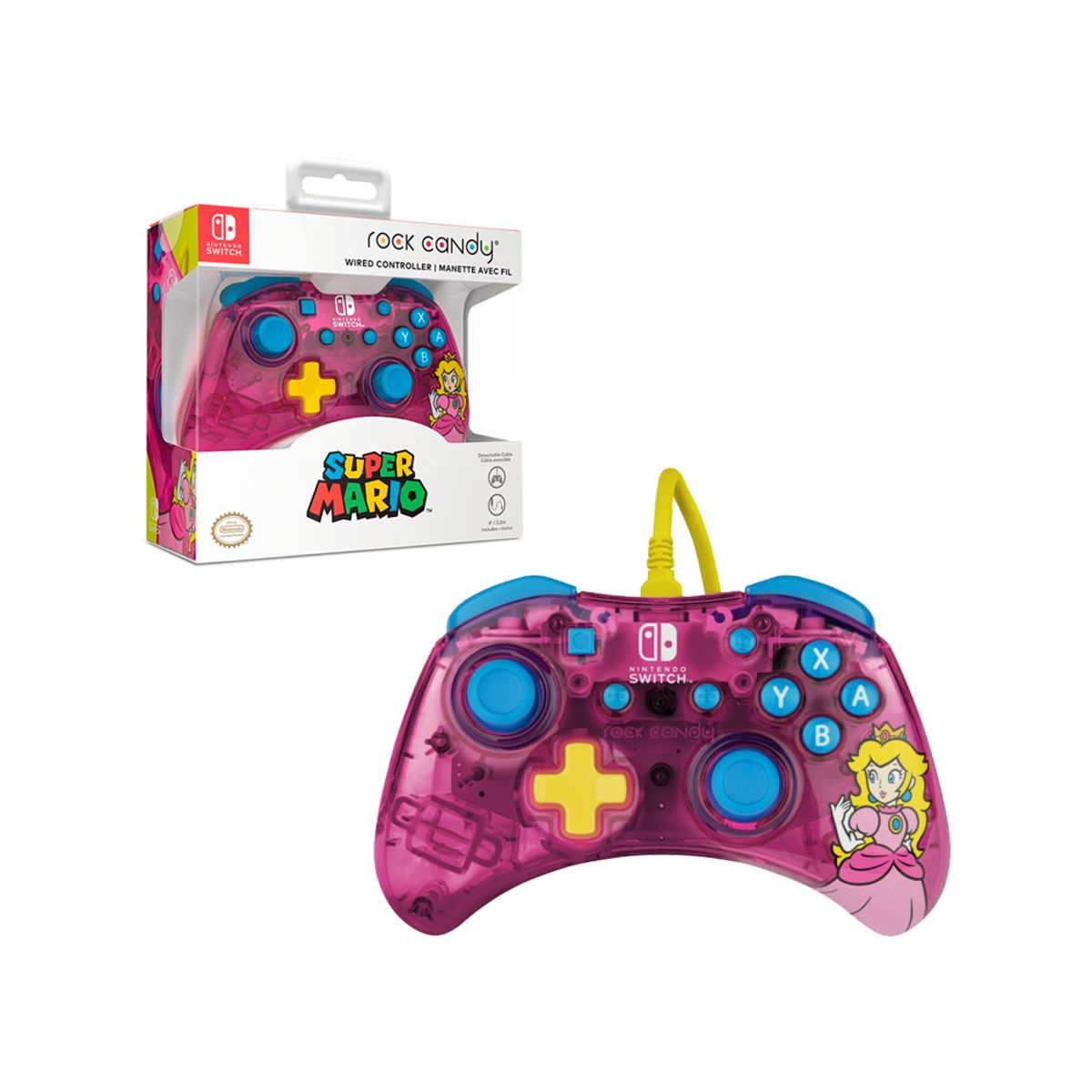 NINTENDO - Mando PDP Nintendo Switch Mario Princesa Peach