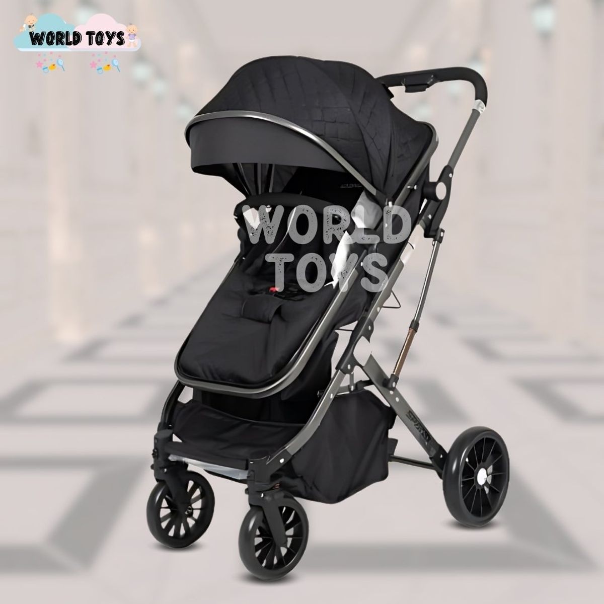 BABY - Coche Moisés de Lujo «STANLIE» Edición Limitada Black