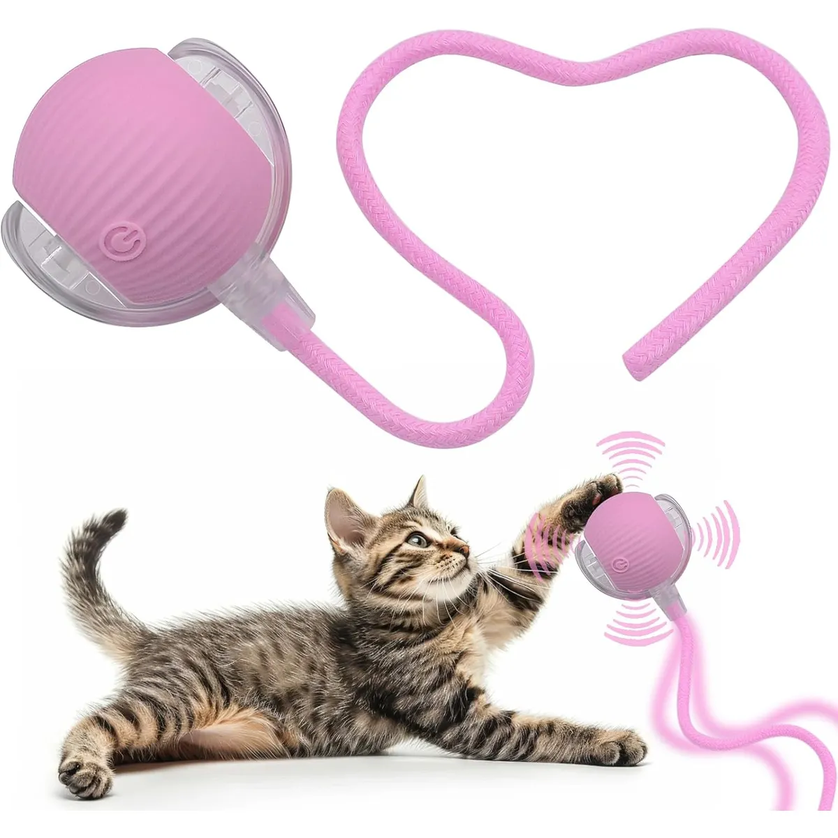 GENERICO - Pelota Interactiva para Gatos con Soga Juguete Inteligente