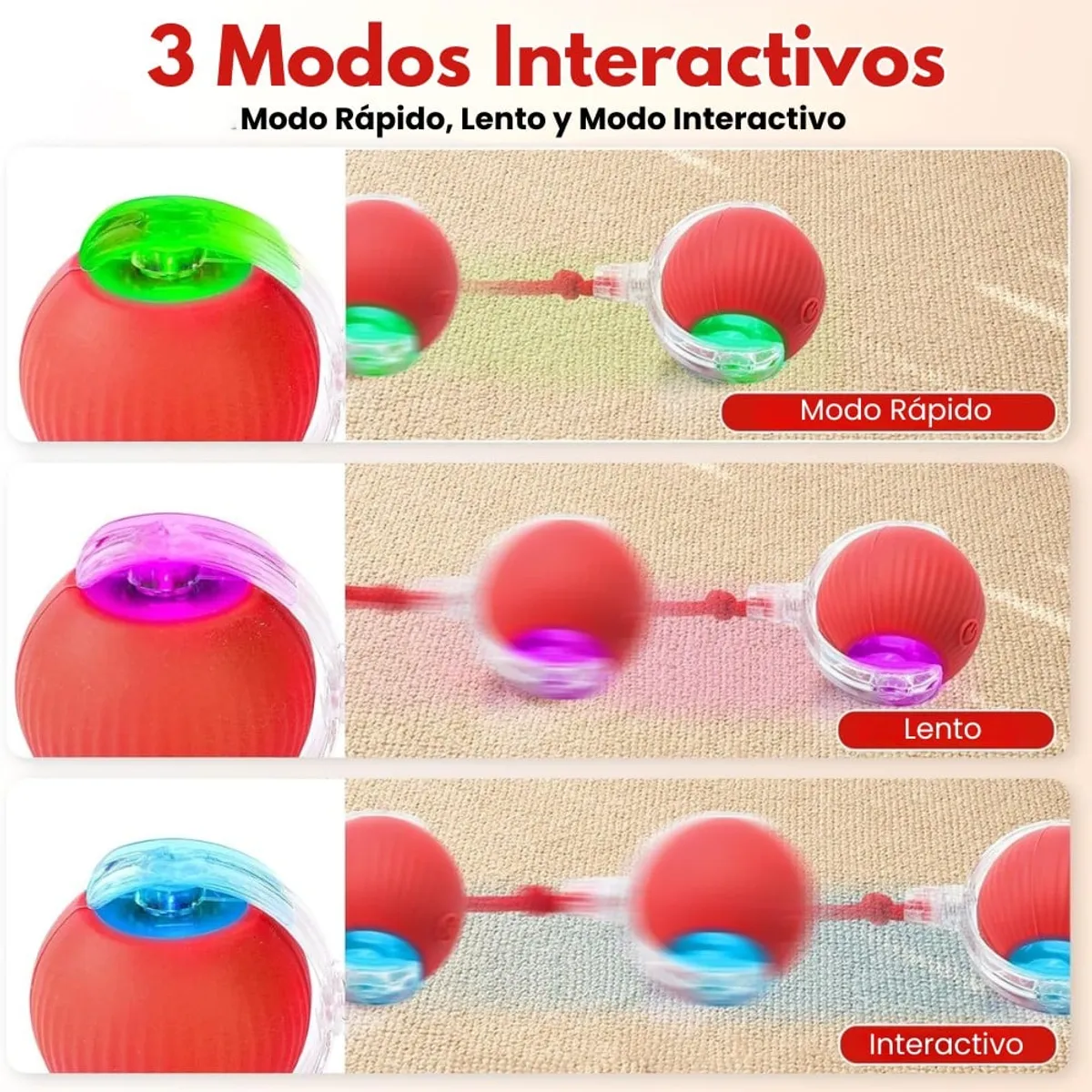 GENERICO - Pelota Interactiva para Gatos con Soga Juguete Inteligente