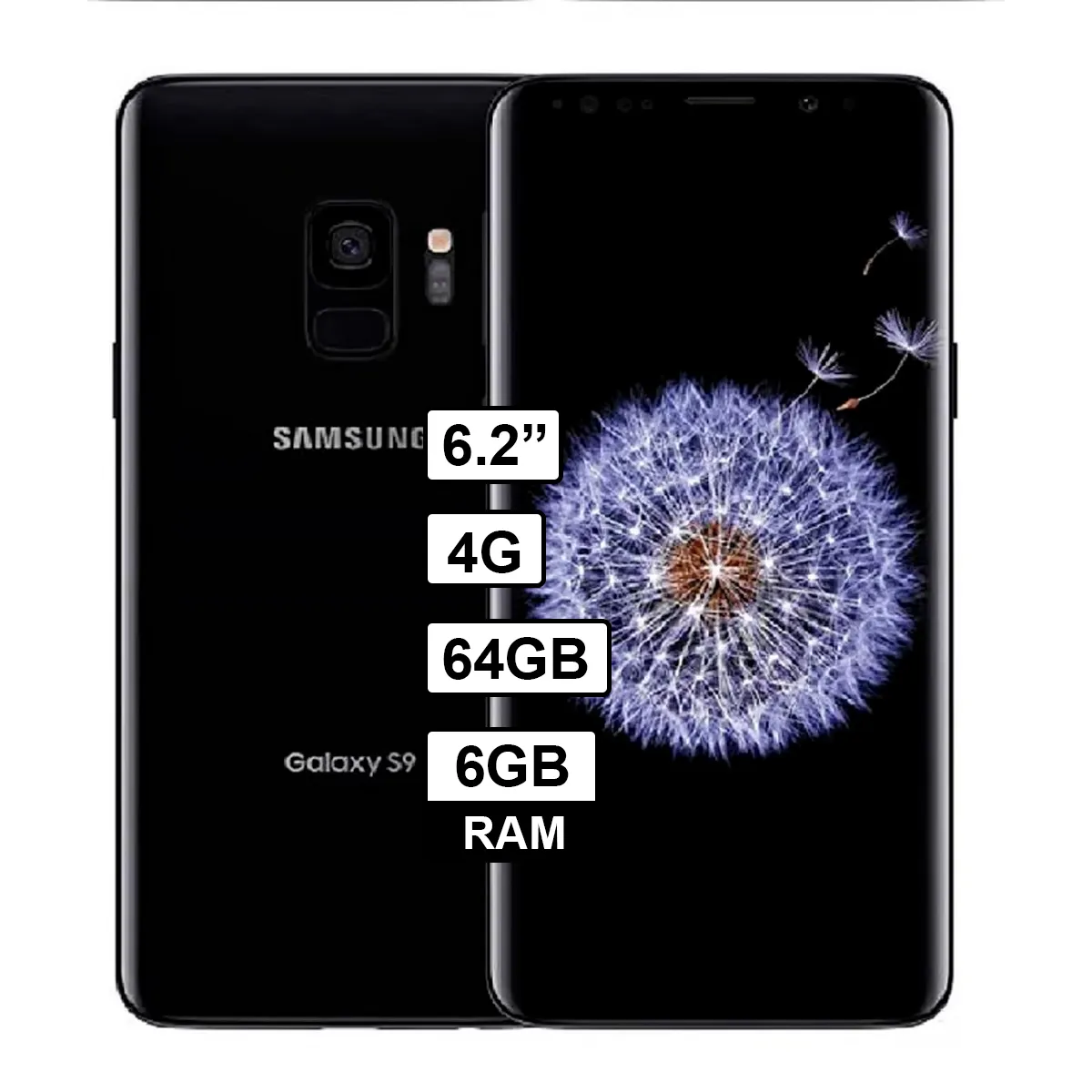 SAMSUNG - Celular Samsung Galaxy S9 Plus 6GB RAM 64GB Color  Negro