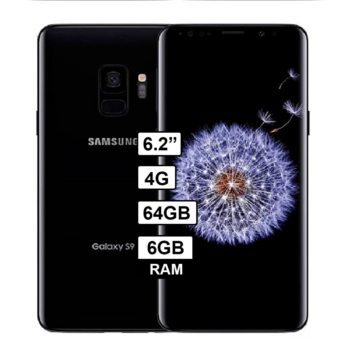 SAMSUNG - Celular Samsung Galaxy S9 Plus 6GB RAM 64GB Color  Negro