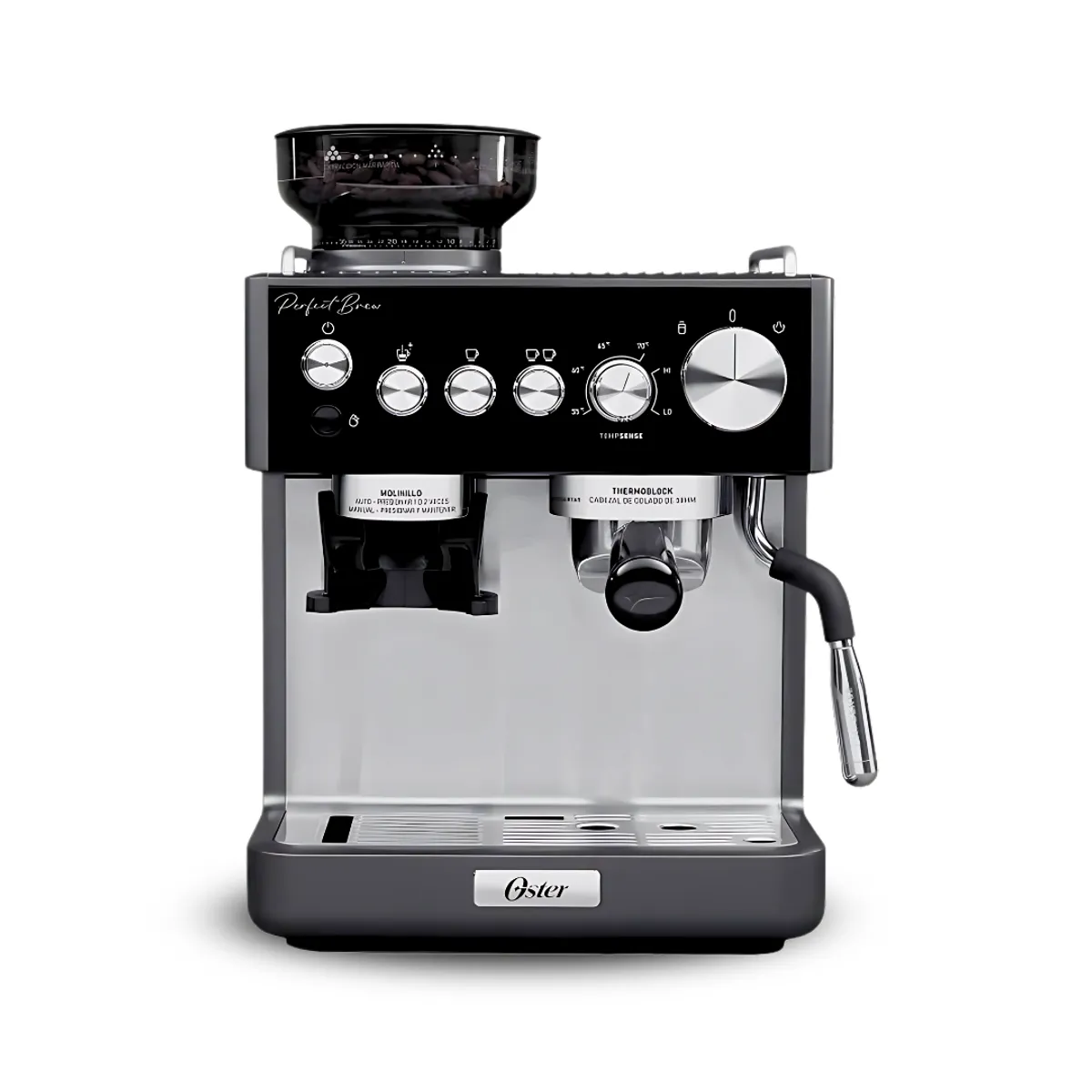OSTER - Cafetera Espresso OSTER BVSTEM7301 Perfect Brew con Molinillo 15 Bares