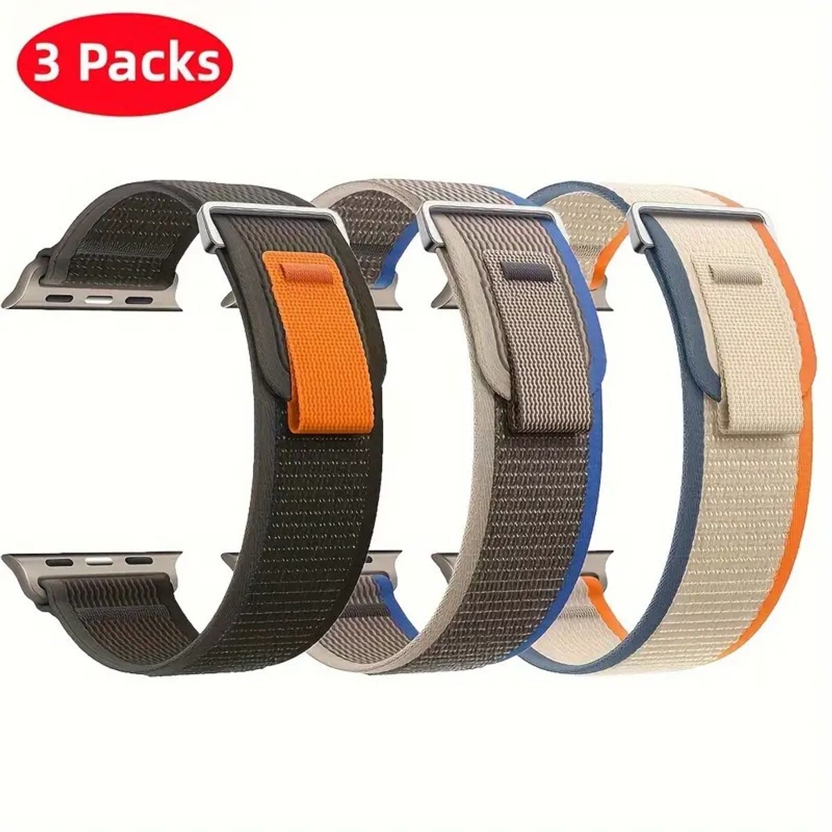 MEGIMPERU - Correa Deportiva Tejida de Nylon Ajustable para Apple Watch