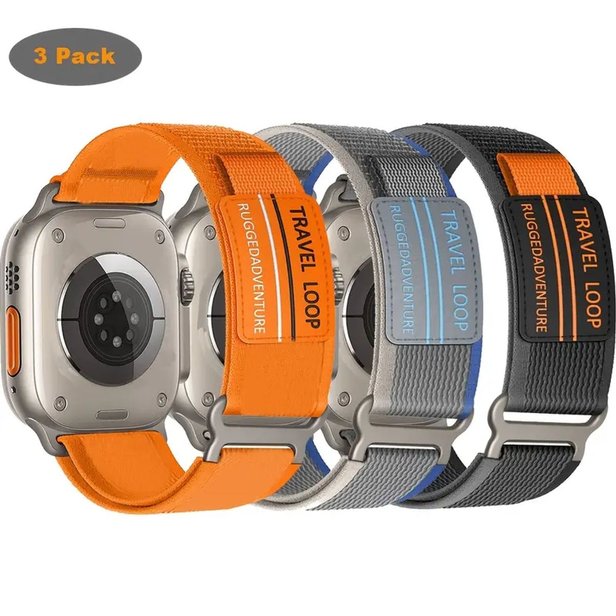 MEGIMPERU - Correa Deportiva Tejida de Nylon Ajustable para Apple Watch