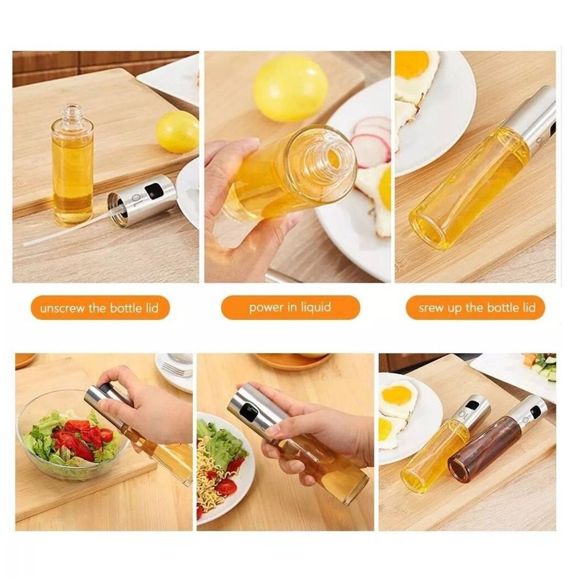 GENERICO - Rociador de aceite de Vidrio 100 ml