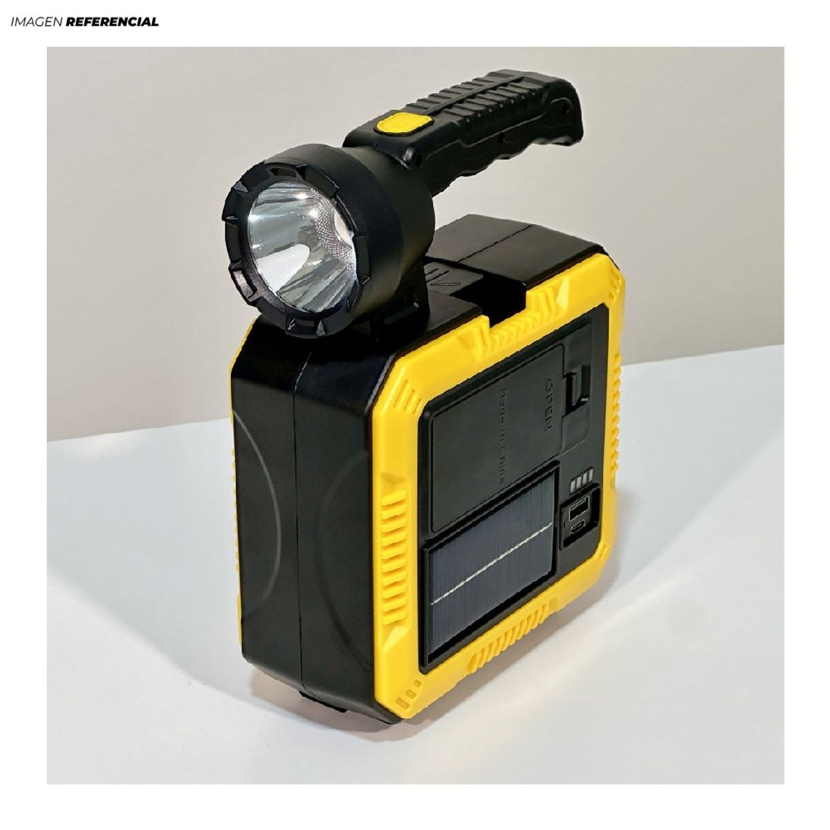 GENERICO - Linterna LED Multifuncional con Panel Solar + Kit de Herramientas