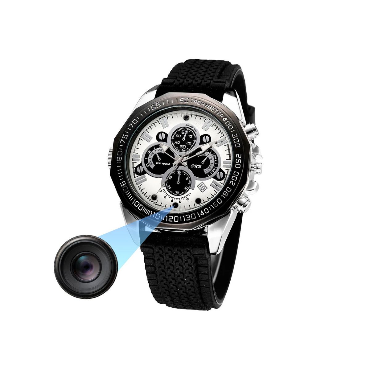 NEO DIGITAL - Cámara reloj espía 32gb pulsera FullHD KC12 Video Foto Audio