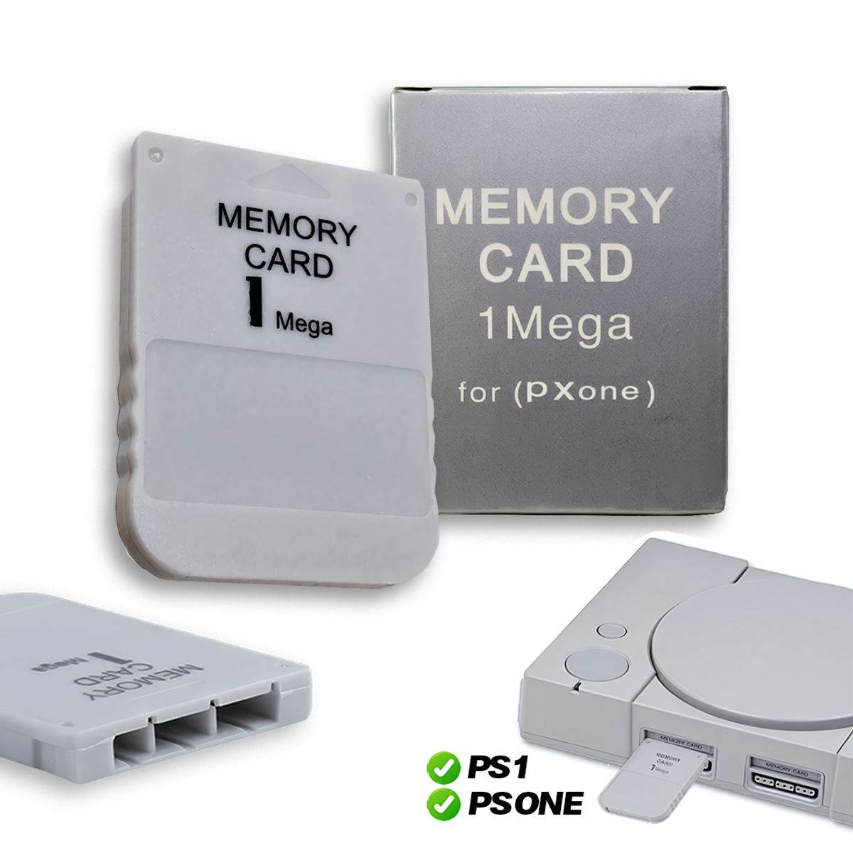 GENERICO - Memory card 1 Mega para PlayStation 1