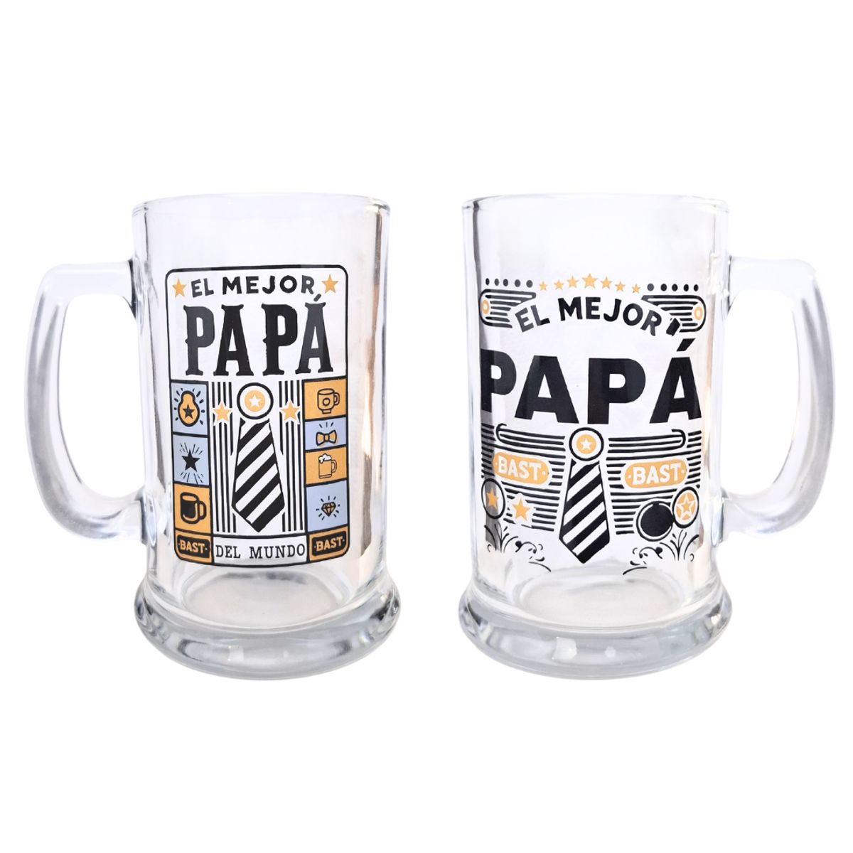 INSPIRA MARKET - Taza chop Dia del Padre cervecero de vidrio