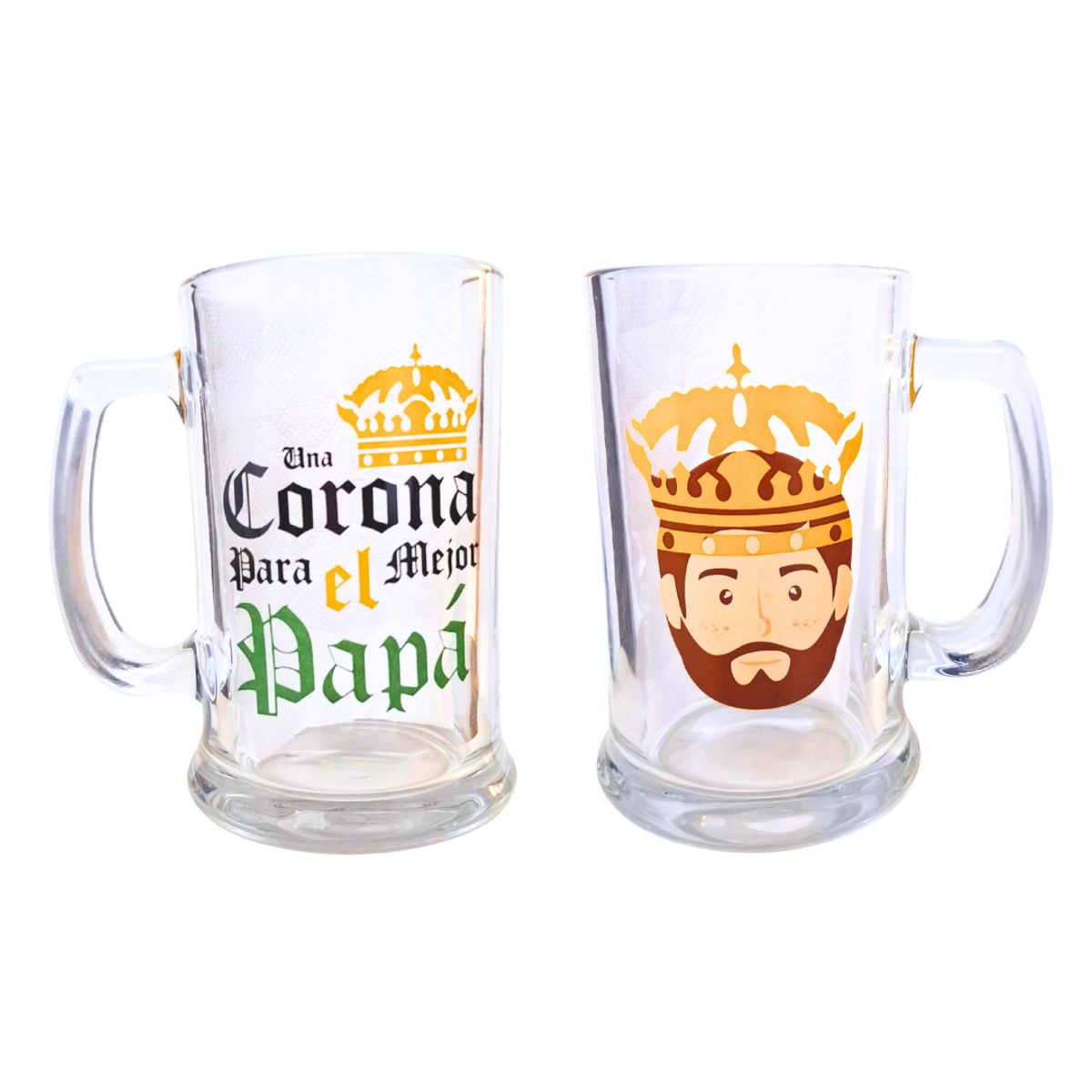 INSPIRA MARKET - Taza chop Dia del Padre cervecero de vidrio