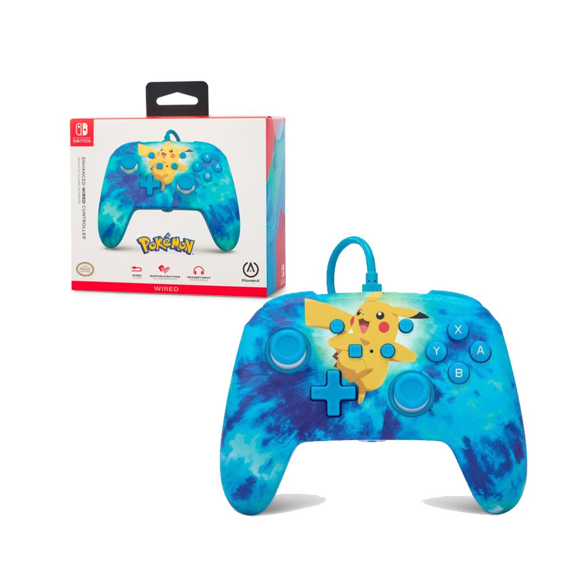 NINTENDO - Mando Nintendo Switch Pikachu BLue Power A