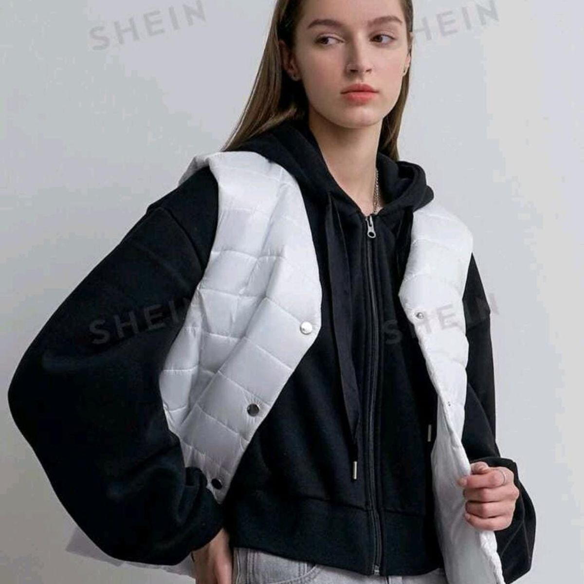 GENERICO - SHEIN chaleco Abrigador sin mangas con botones y acolchado