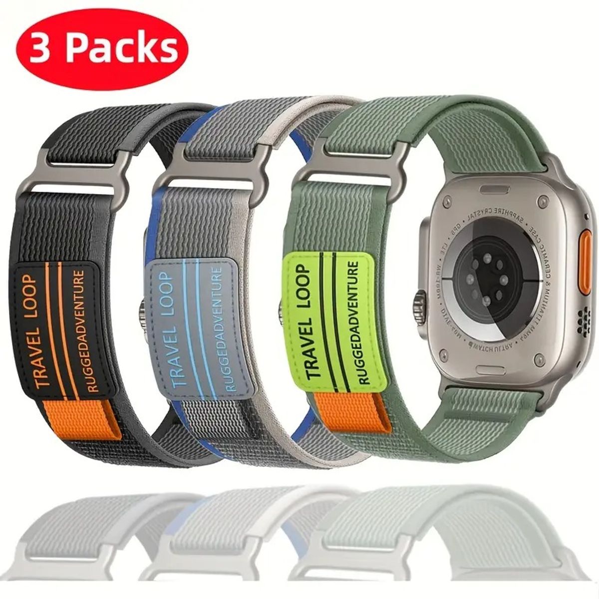 MEGIMPERU - Correa Deportiva para Apple Watch 42444549mm - Pack X3