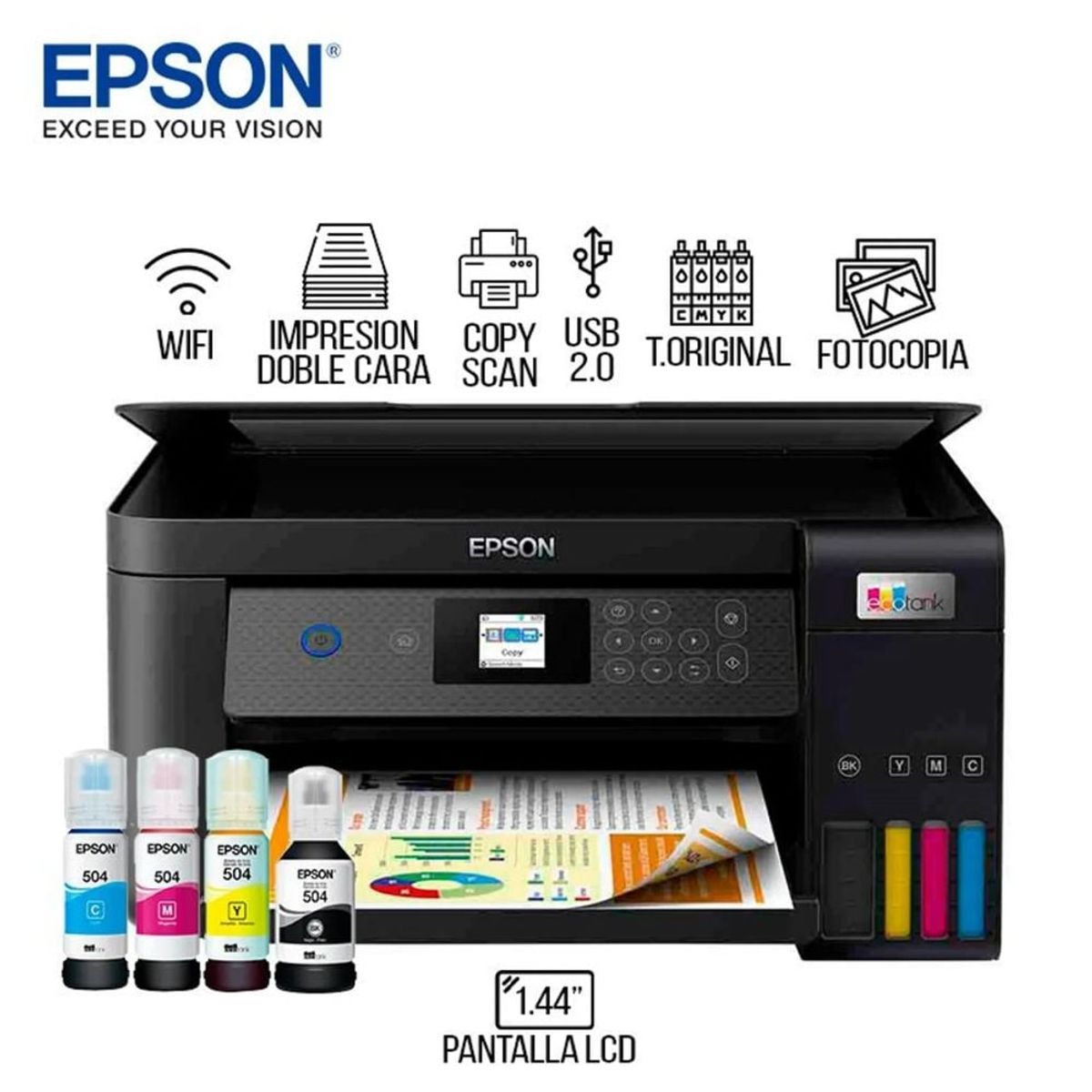 EPSON - Impresora Epson Multifuncional EcoTank L4260 WIFI Duplex-Pantalla LCD