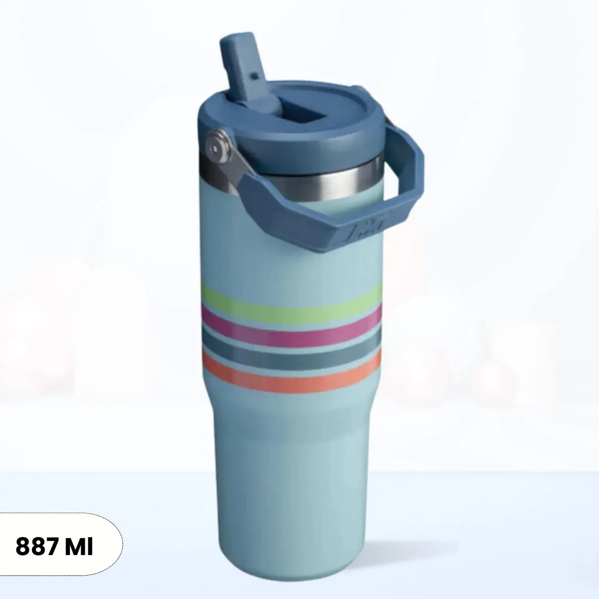 STANLEY - Flip Straw Tumbler Seafoam Stripe Mesh Stanley 887ml