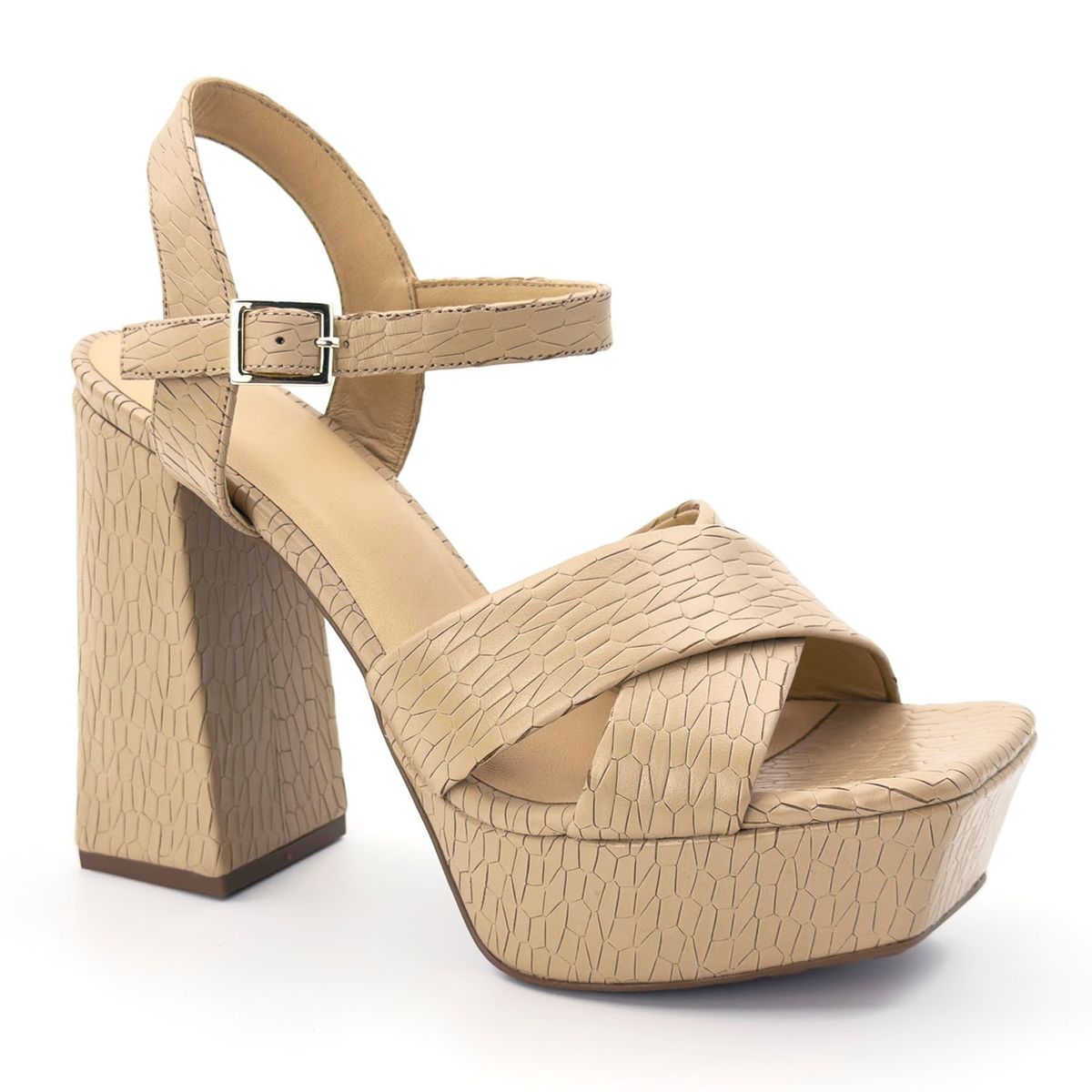 TOFY - Sandalia Plataforma Mujer Hueso