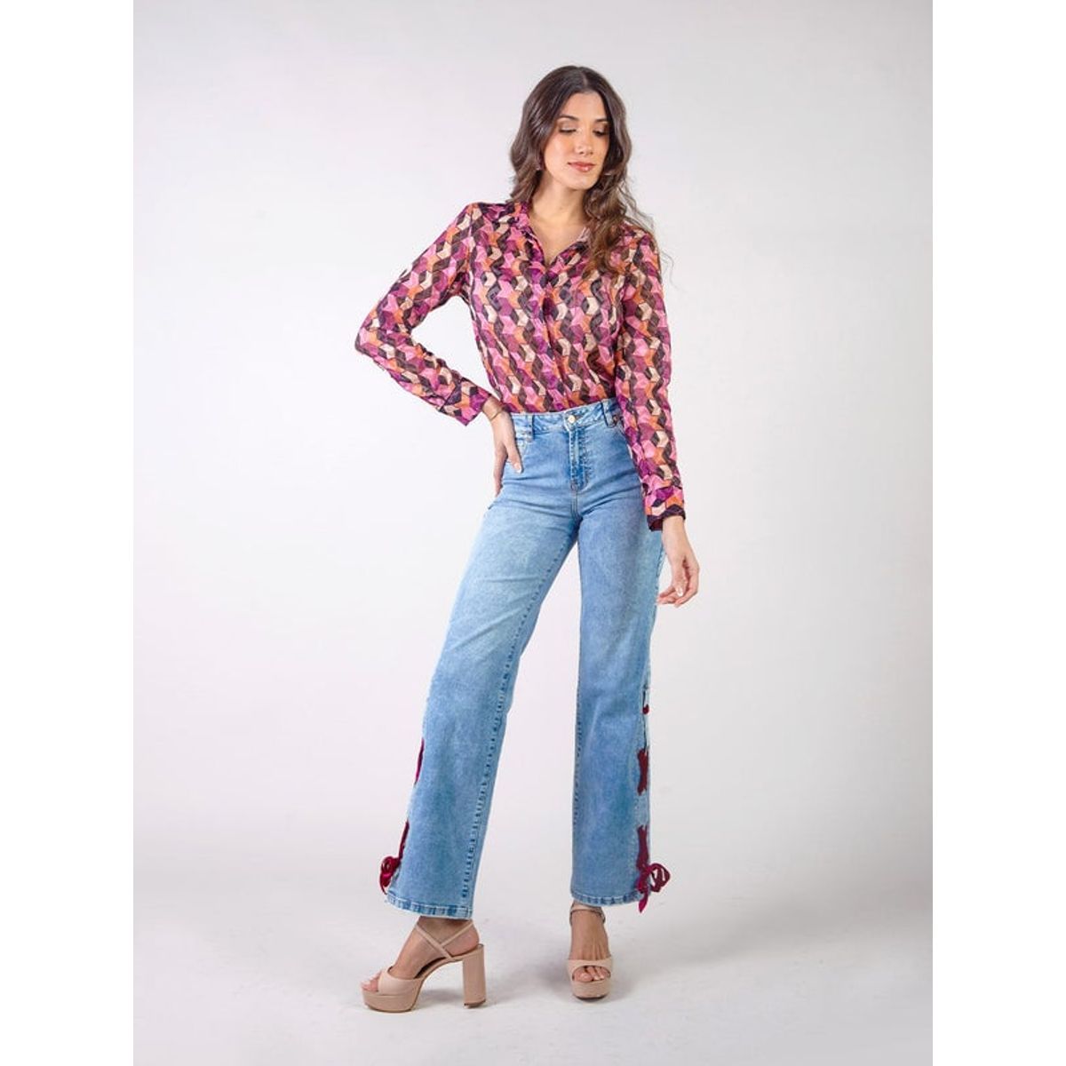 MICHELLE BELAU - AIMEE - PANTALÓN DENIM CORTE RECTO