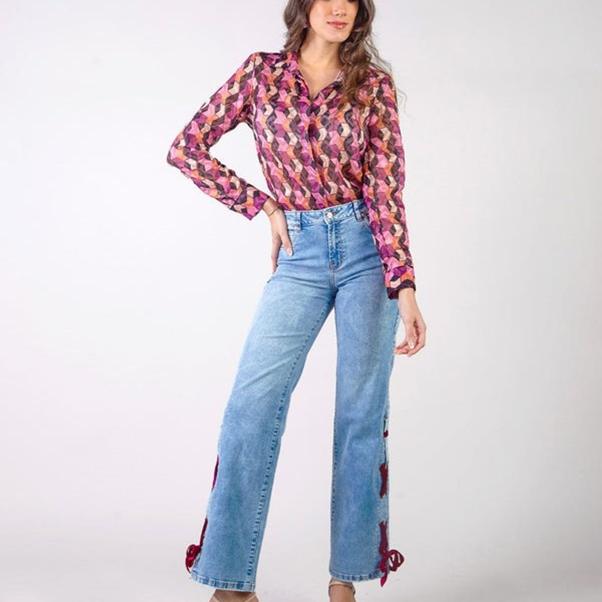 MICHELLE BELAU - AIMEE - PANTALÓN DENIM CORTE RECTO