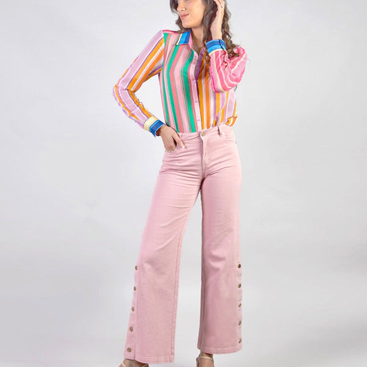 MICHELLE BELAU - VICTORIA - PANTALÓN DENIM PALAZZO