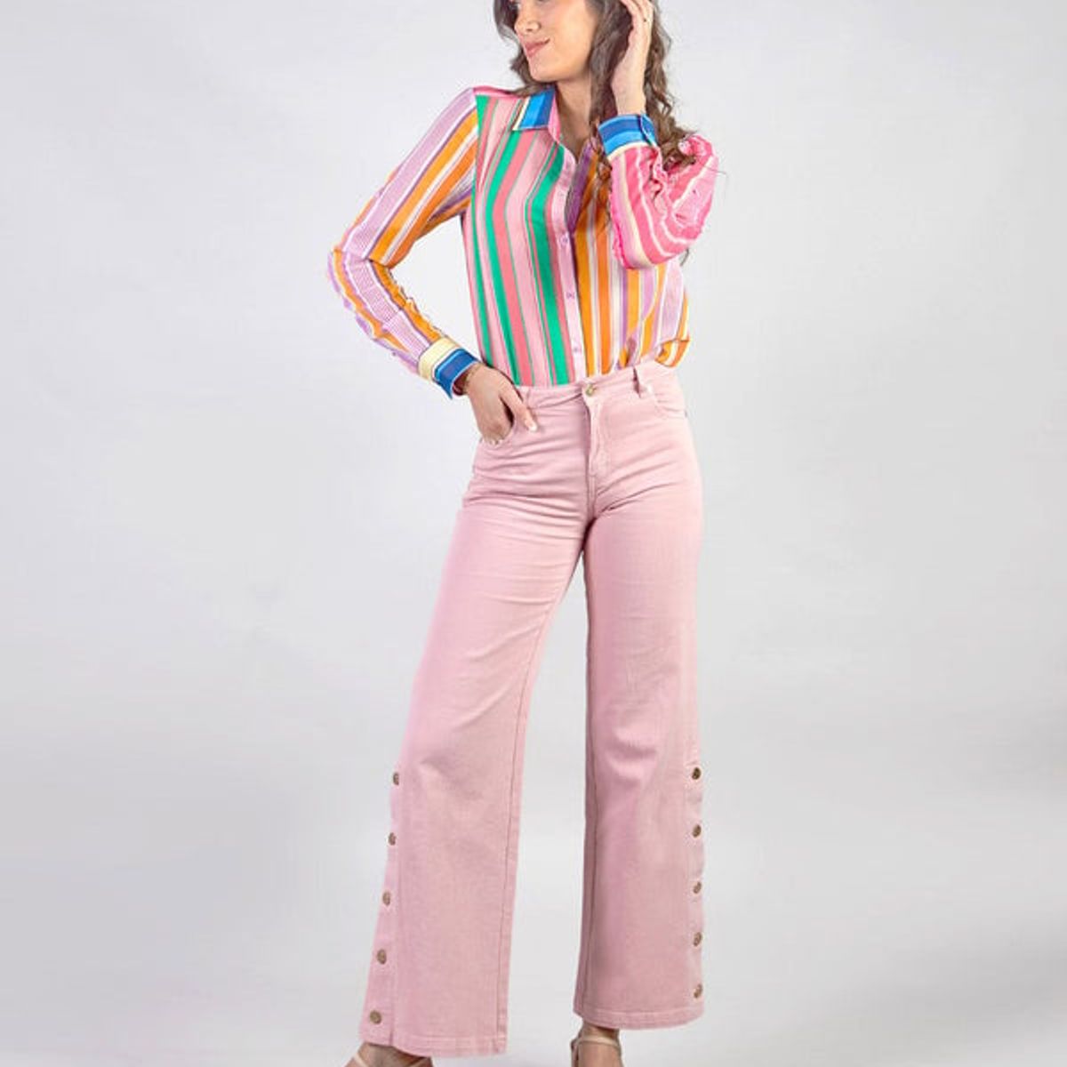 MICHELLE BELAU - VICTORIA - PANTALÓN DENIM PALAZZO