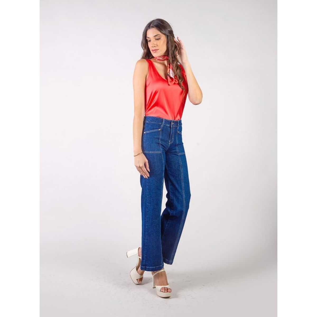 MICHELLE BELAU - PERLA - PANTALÓN DENIM CORTE RECTO