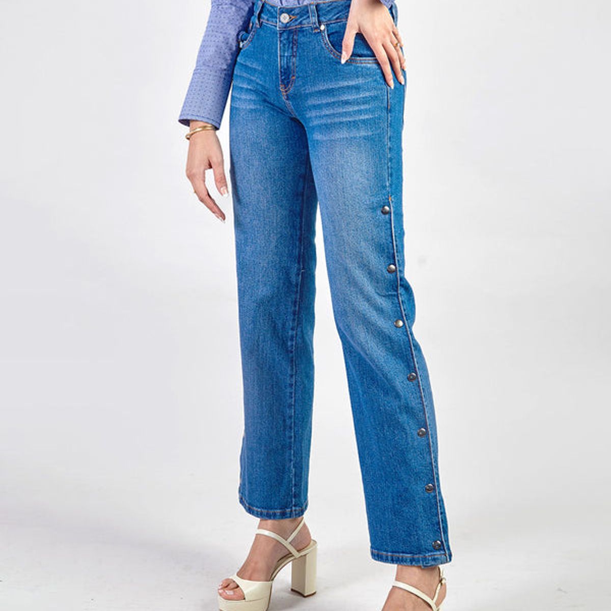 MICHELLE BELAU - LIA - PANTALÓN DENIM CORTE RECTO