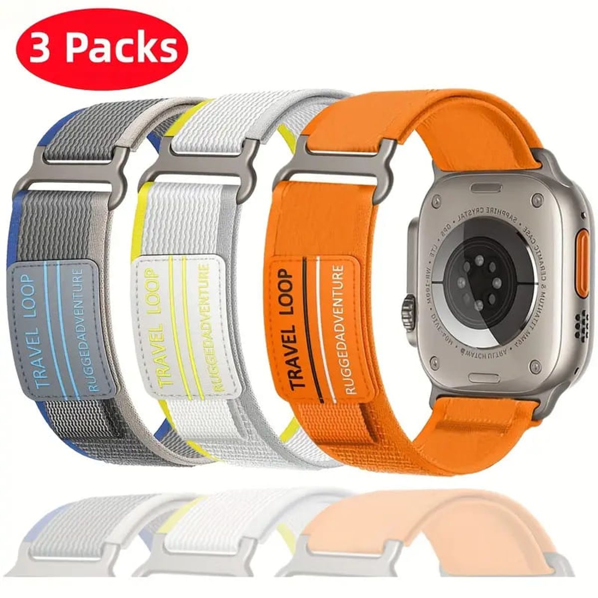 MEGIMPERU - Correa Deportiva para Apple Watch 42444549mm - Pack X3