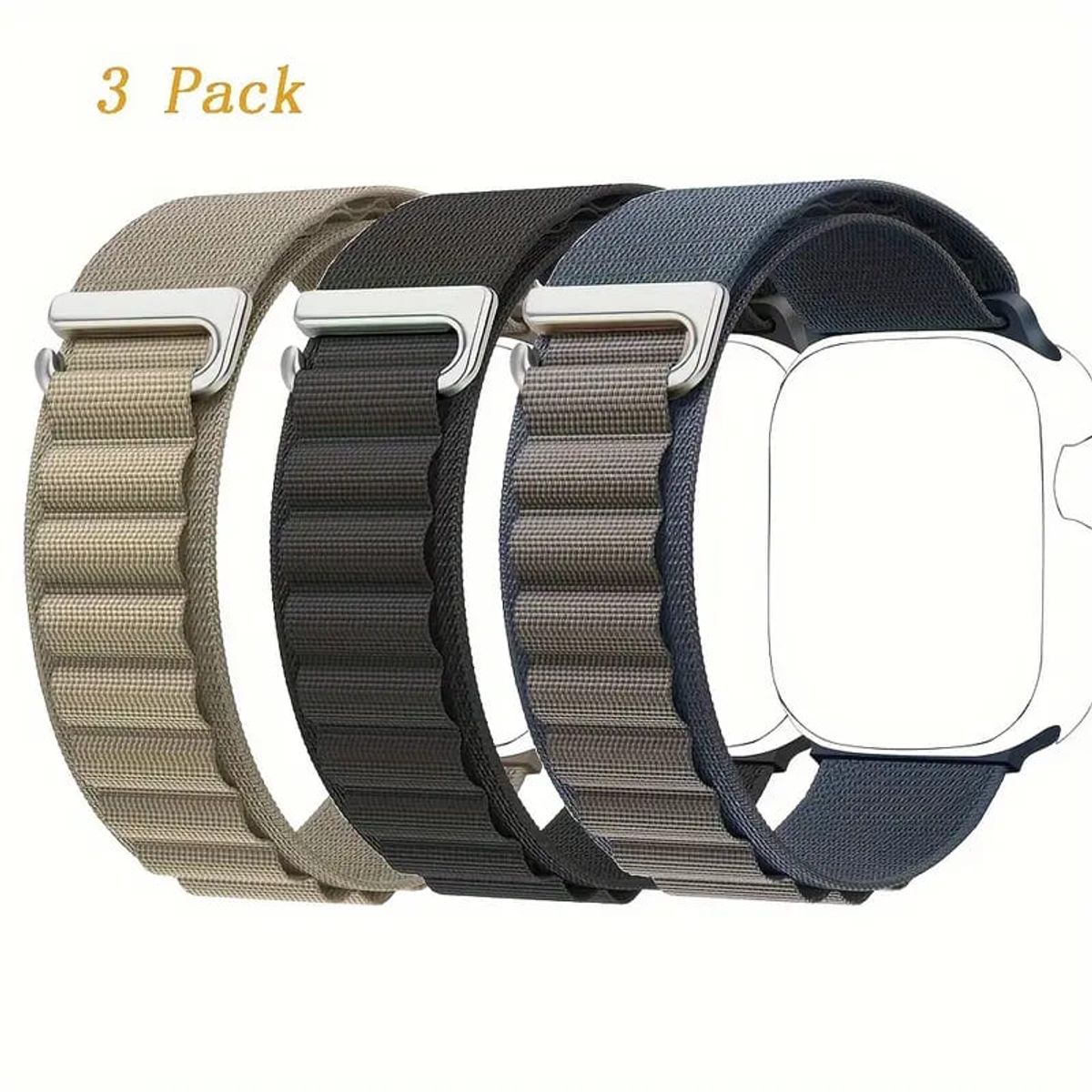 MEGIMPERU - Correa Deportiva para Apple Watch 42444549mm - Pack X3