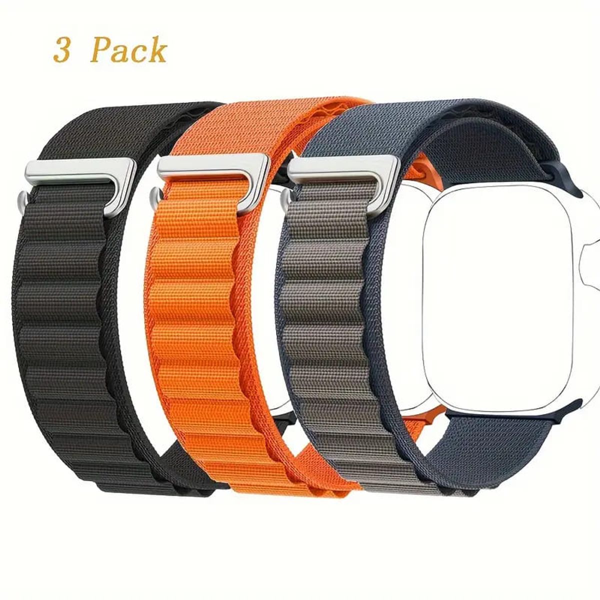 MEGIMPERU - Correa Deportiva para Apple Watch 42444549mm - Pack X3