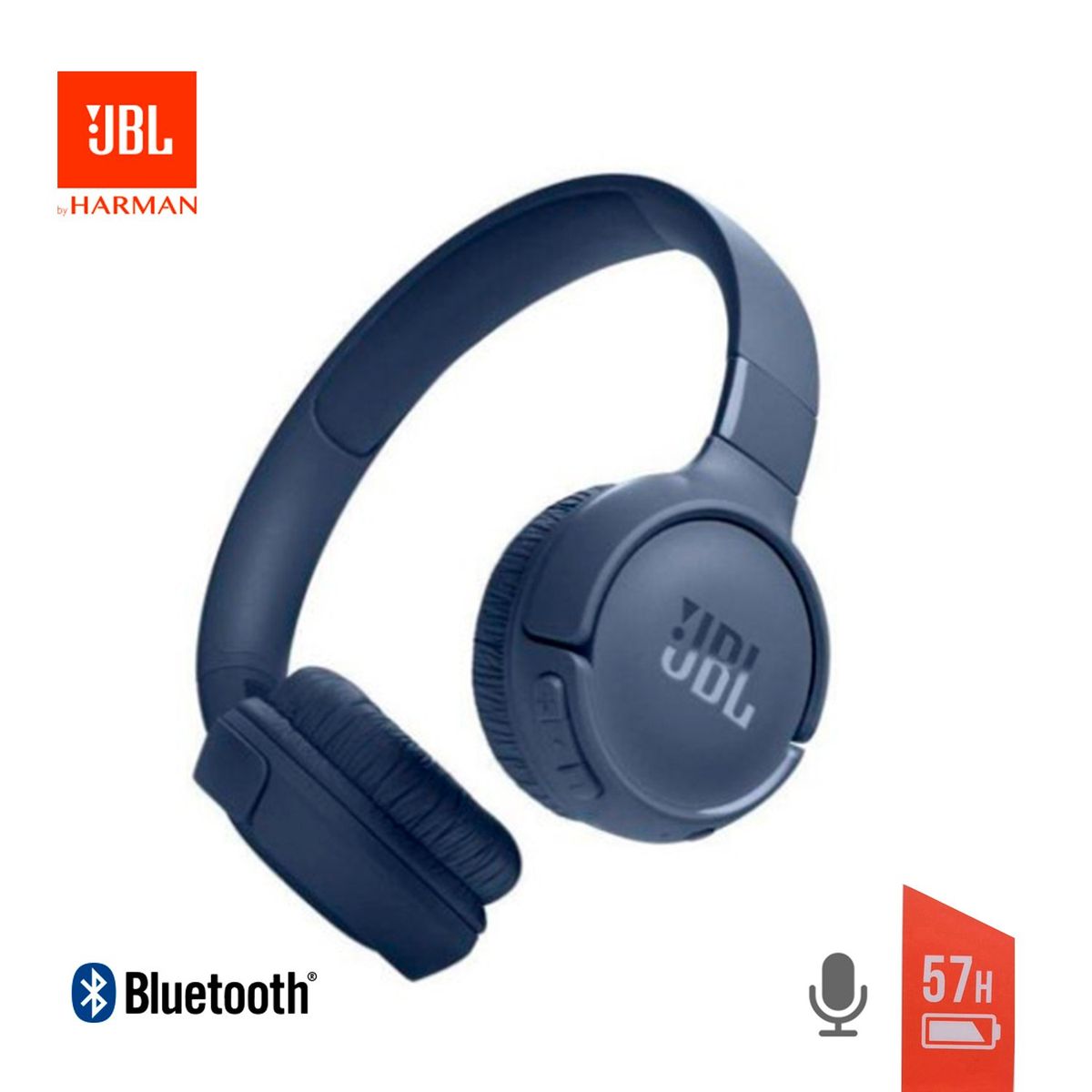 JBL - Audifonos On ear TUNE520 Bluetooth 57Hrs Azul