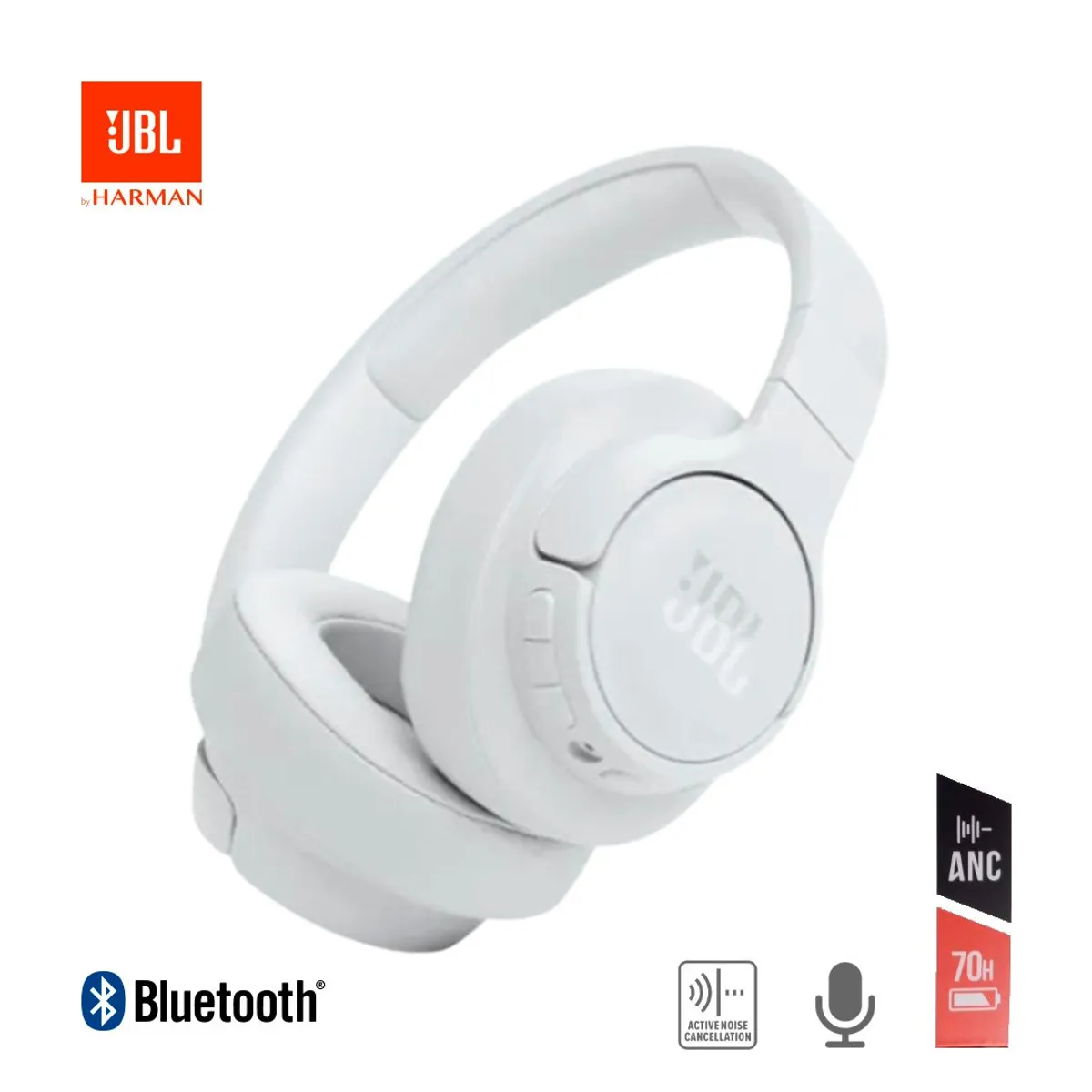 JBL - Audifonos Tune 770NC Bluetooth On-ear Cancelac de Ruido 70hrs Blanco