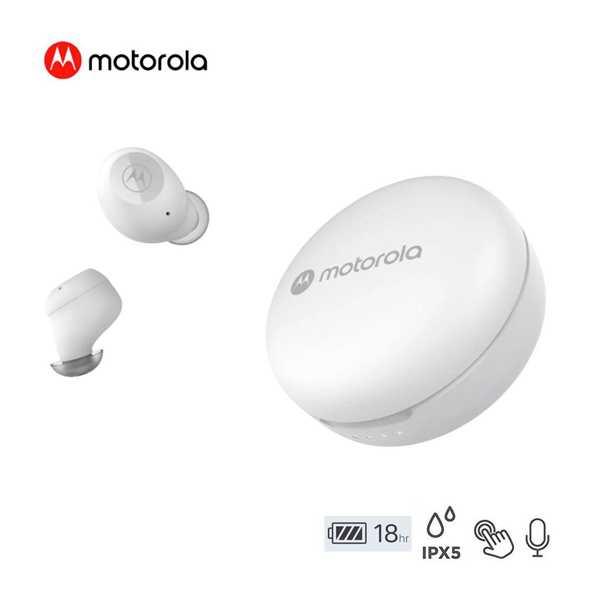 MOTOROLA - Audífonos in ear Bluetooth Ipx5 Moto Buds 250 18hrs Blanco