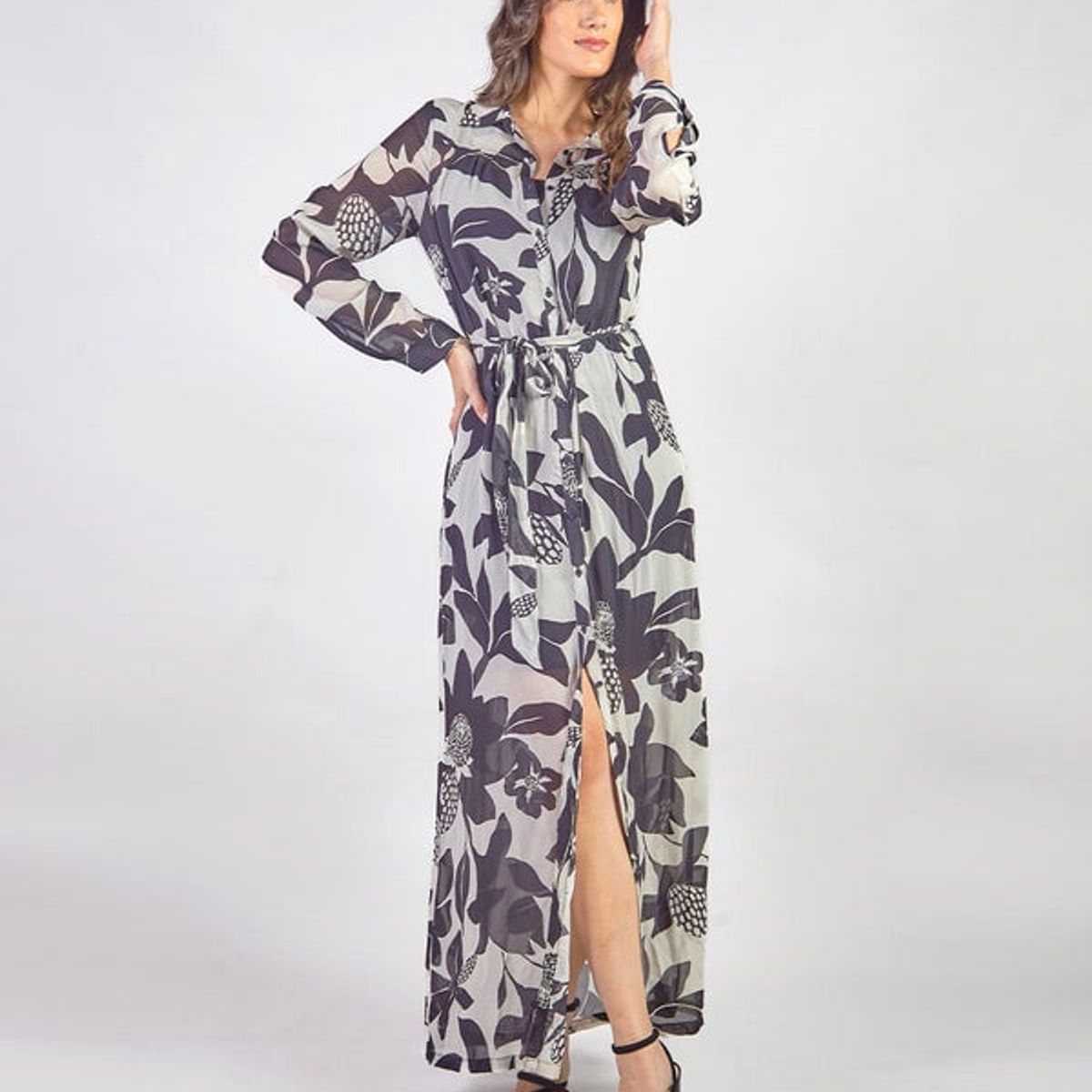 MICHELLE BELAU - GALIA - VESTIDO CAMISERO MANGA LARGA