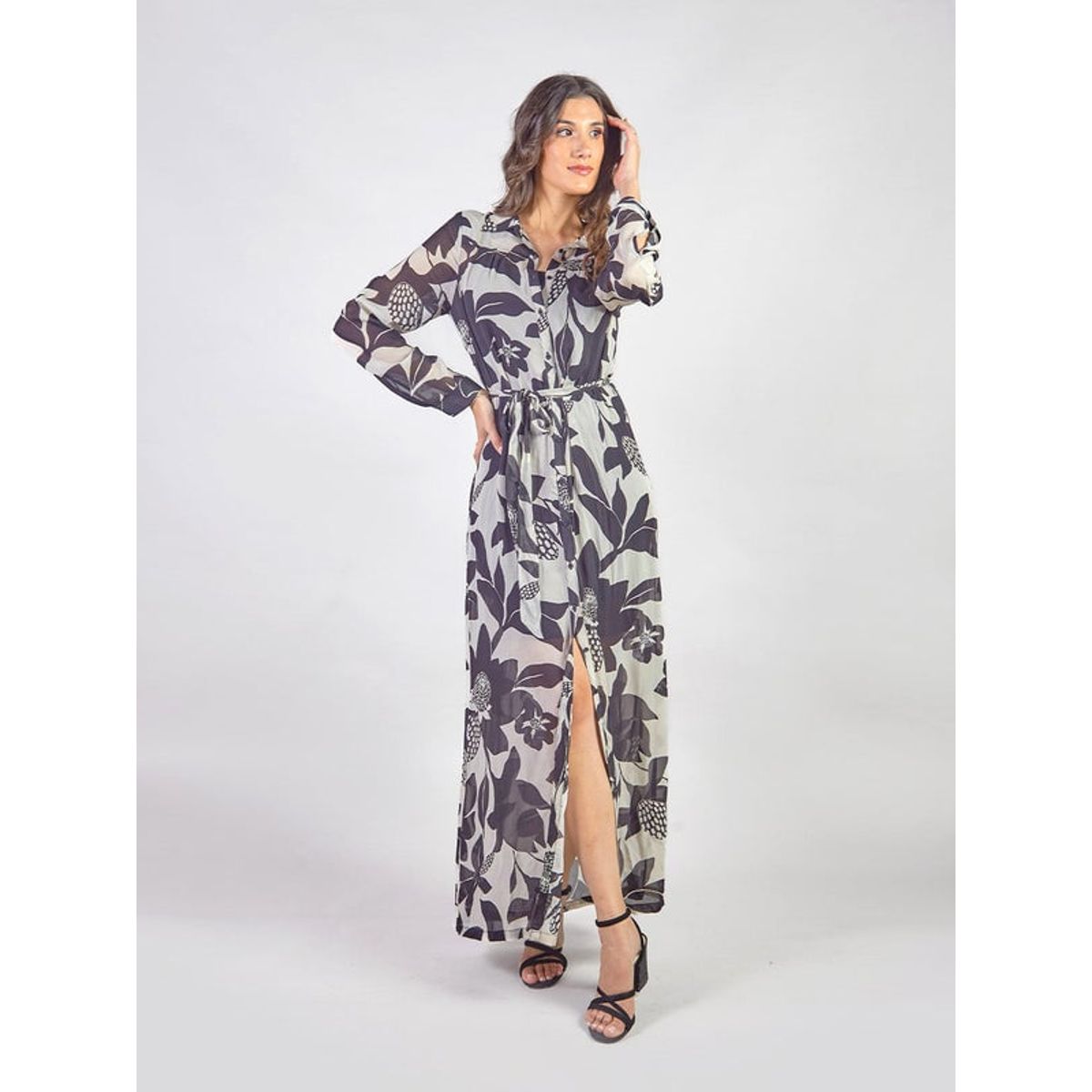 MICHELLE BELAU - GALIA - VESTIDO CAMISERO MANGA LARGA