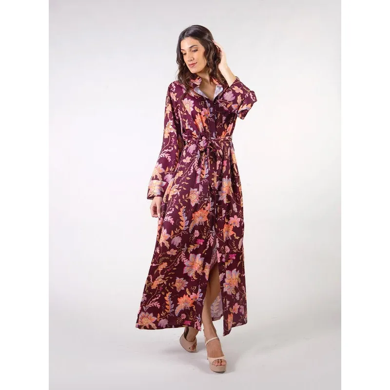 MICHELLE BELAU - AURORA - VESTIDO LARGO CUELLO NERU