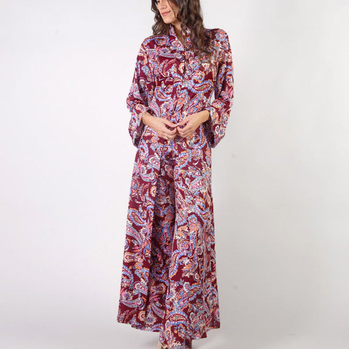 MICHELLE BELAU - AURORA - VESTIDO LARGO CUELLO NERU