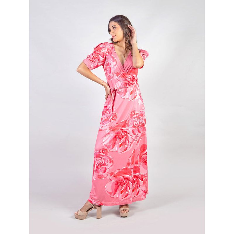 MICHELLE BELAU - ISABELLA - VESTIDO LARGO MANGA CORTA