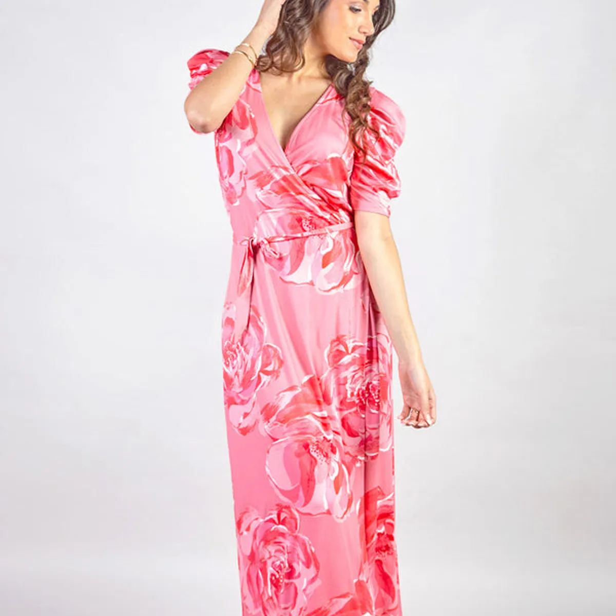 MICHELLE BELAU - ISABELLA - VESTIDO LARGO MANGA CORTA