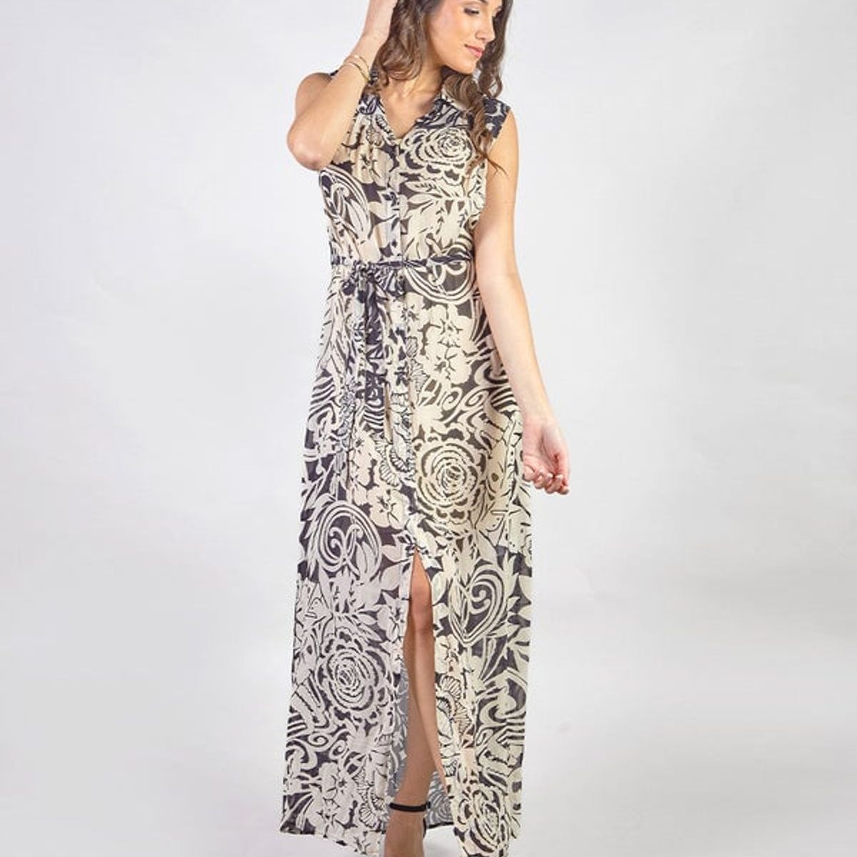 MICHELLE BELAU - DESIREE - VESTIDO CAMISERO SIN MANGAS