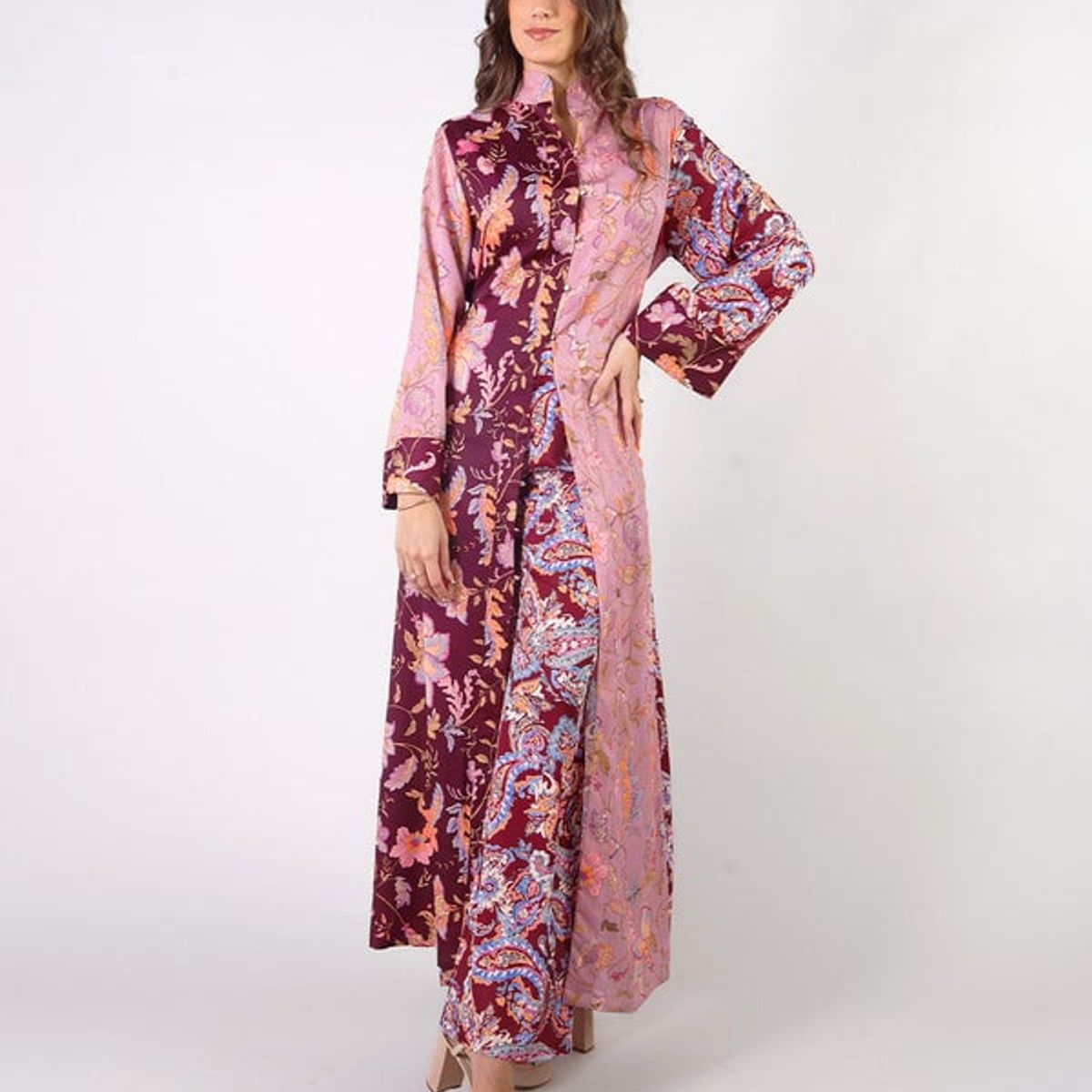 MICHELLE BELAU - AURORA - VESTIDO LARGO CUELLO NERU