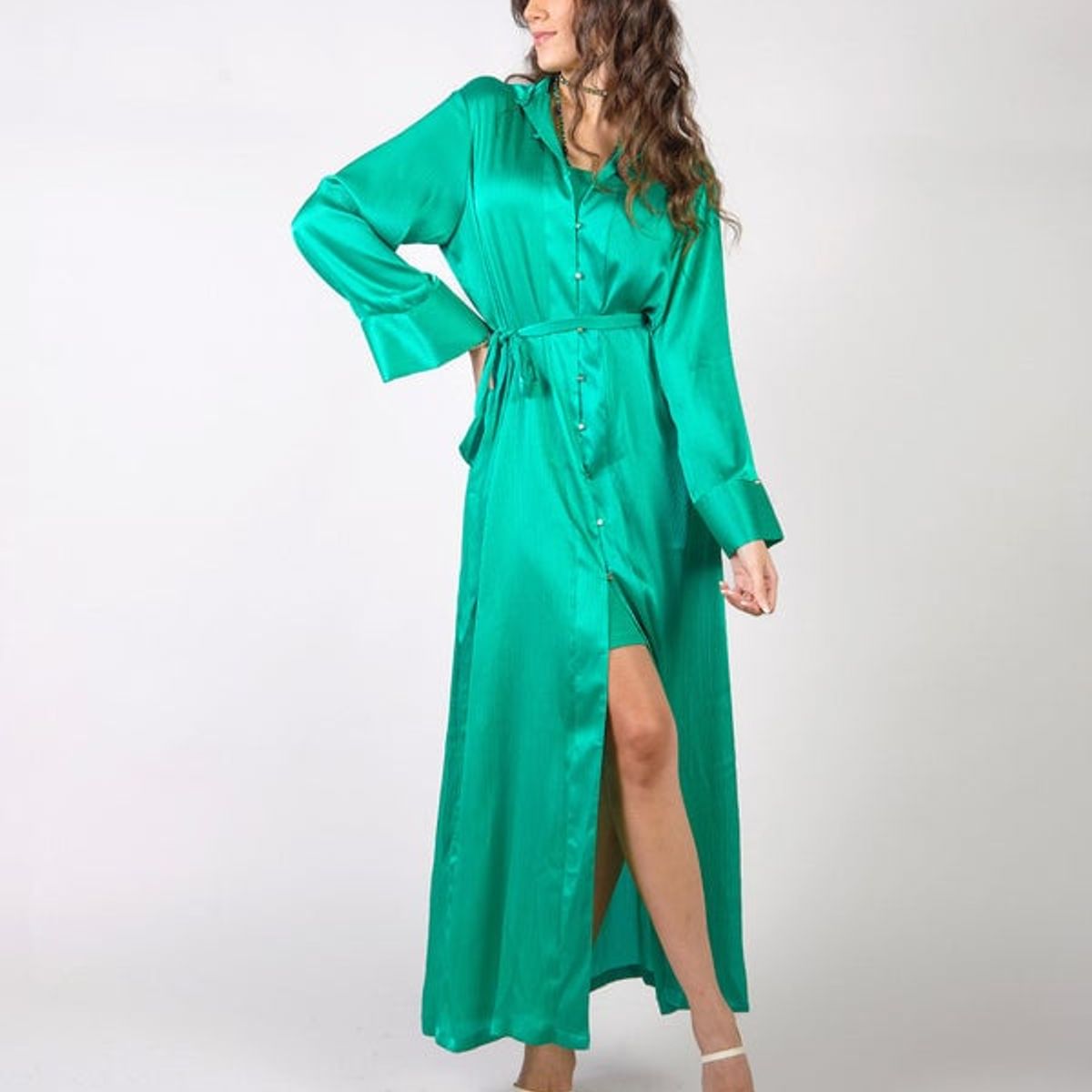 MICHELLE BELAU - DELIA - VESTIDO MANGA LARGA CUELLO NERU