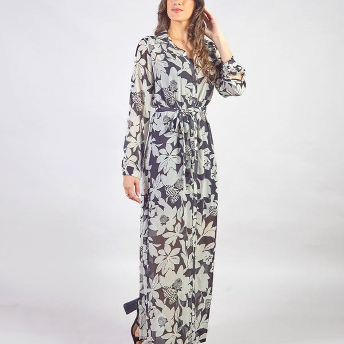 MICHELLE BELAU - GALIA - VESTIDO CAMISERO MANGA LARGA