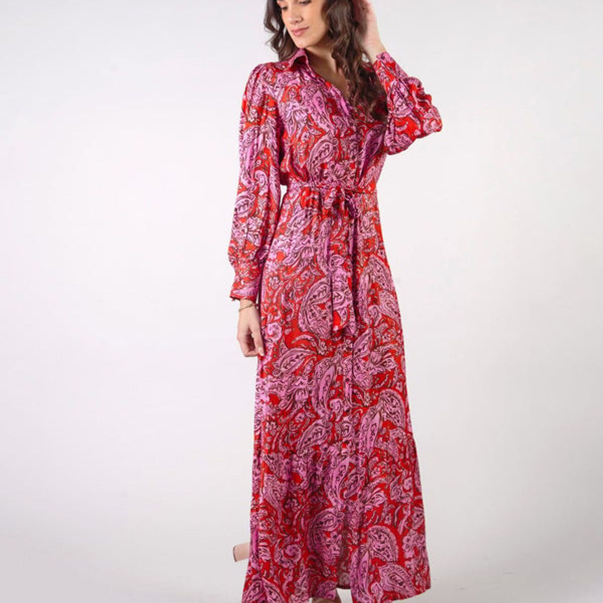 MICHELLE BELAU - RENEE - VESTIDO MANGA LARGA CAMISERO